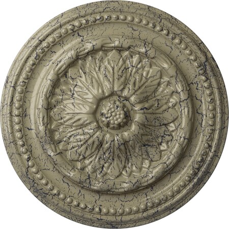 Ekena Millwork Chester Ceiling Medallion (Fits Canopies up to 2 1/4"), 15 3/4"OD x 1 7/8"P, Castle Stone Crackle CM15CHCSC